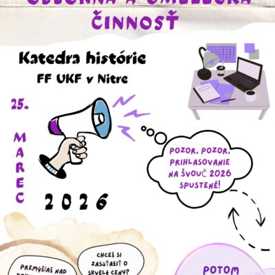ŠVOUČ na Katedre histórie 25. marca 2026